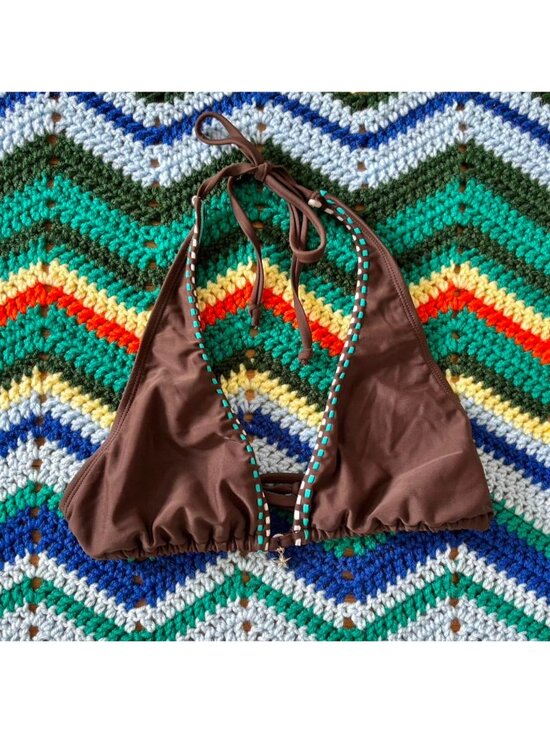 Other Other - Y2K halter bikini top Brown bikini top with...